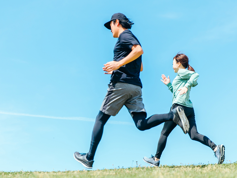 ランニングする様子
